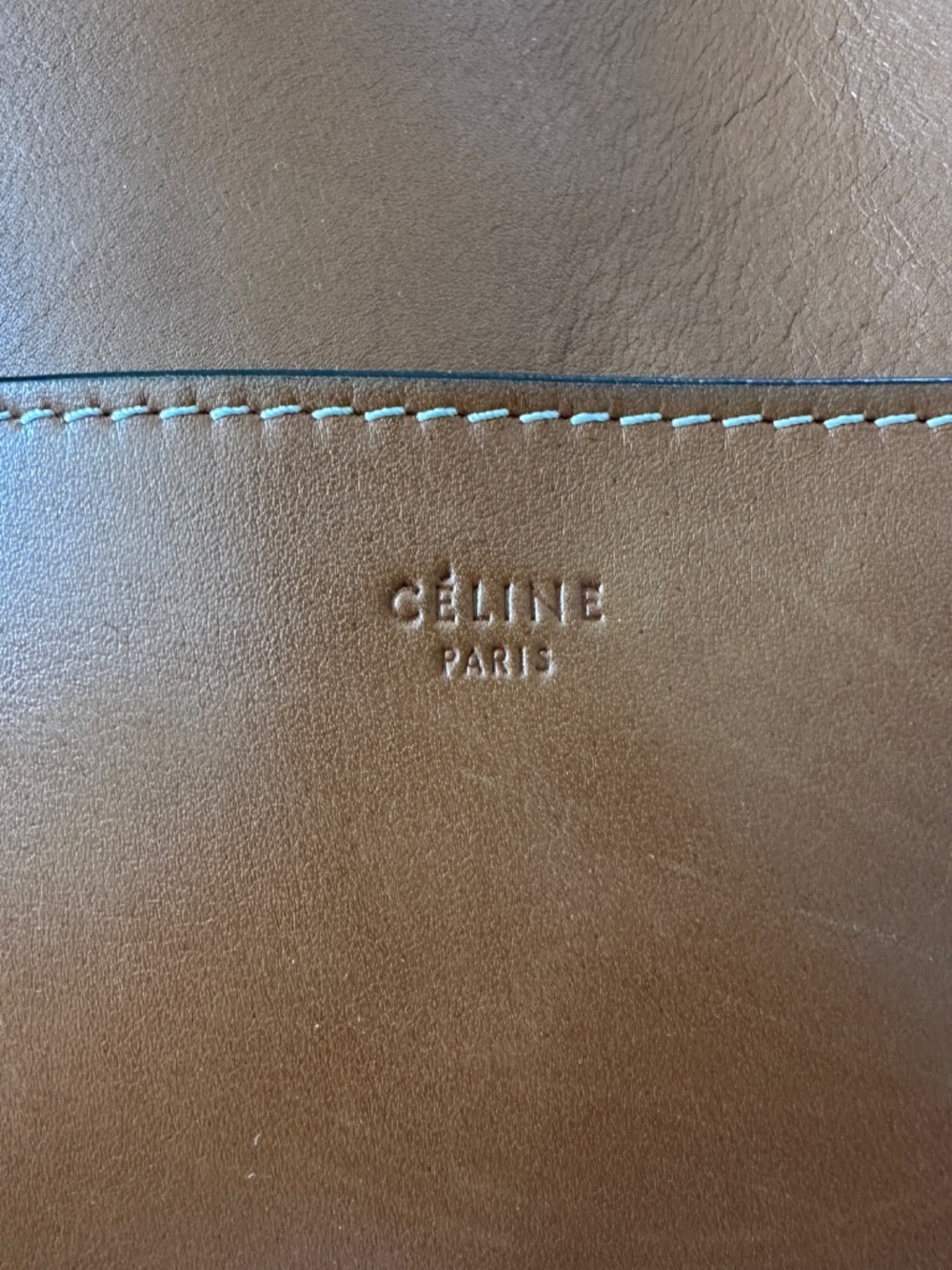 Céline Seau Sangle brown leather 2015 Phoebe Philo - Picture 10 of 16